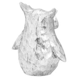 A Wise & Whimsical Friend: Olive the Large Silver Ceramic Owl - thumbnail 2