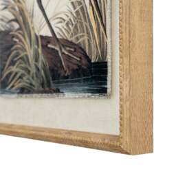 Flora & Fauna Collection Heron on Linen in Beaded Frame - thumbnail 2