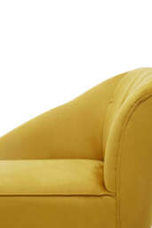 Corbridge Elegant Mustard Velvet Chaise Longue - thumbnail 5