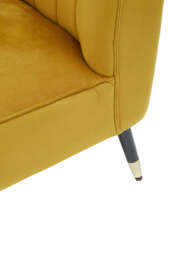 Corbridge Elegant Mustard Velvet Chaise Longue - thumbnail 4