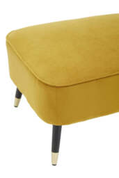 Corbridge Elegant Mustard Velvet Chaise Longue - thumbnail 6