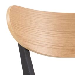 Bar Stools in Black & Oak – Set of 2 – Roxby Collection - thumbnail 6
