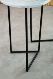 Kingsley White Marble Nest of 3 Side Tables - thumbnail 5