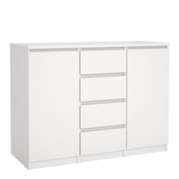 Naia Sideboard 4 Drawers 2 Doors in White - thumbnail 2