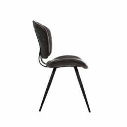 Palvane Vegan Leather Chair Grey SET OF 2 - thumbnail 3