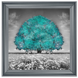LS273 Blue Oak Tree - 40x40 / White Lyon / Liquid Art - thumbnail 3