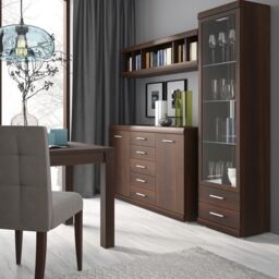Imperial 2 Door 5 Drawer Sideboard in Dark Mahogany Melamine - thumbnail 2