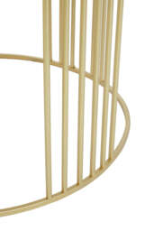 Carlton White Marble & Gold Frame Nest of Two Tables - thumbnail 2