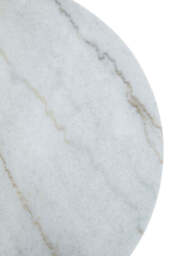 Carlton White Marble & Gold Frame Nest of Two Tables - thumbnail 3