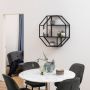 Seaford Octagonal Metal Wall Shelf in Matte Black - thumbnail 4