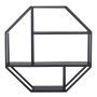 Seaford Octagonal Metal Wall Shelf in Matte Black - thumbnail 2