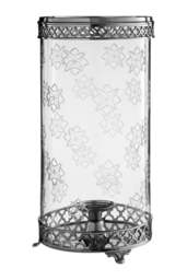 Henley Nickel-Finish Hurricane Candle Holder
