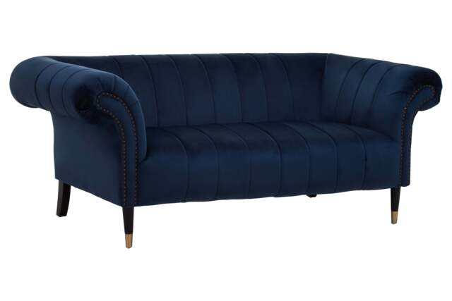Thistle Two Seat Sofa – Midnight Blue Velvet - image 1