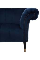 Thistle Two Seat Sofa – Midnight Blue Velvet - thumbnail 4
