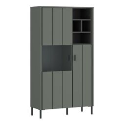Arundel 2 Door Display Cabinet in Green/Grey - thumbnail 3