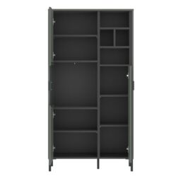 Arundel 2 Door Display Cabinet in Green/Grey - thumbnail 2