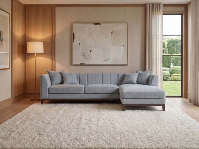 Aluxo Cooper Left Hand Corner Sofa – Dolphin Boucle Fabric - image 1