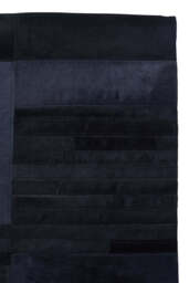 Oakridge Safira Leather Rug – Black & Grey Deco Print (Small) - thumbnail 3
