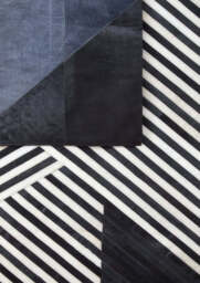 Oakridge Safira Leather Rug – Black & Grey Deco Print (Small) - thumbnail 4