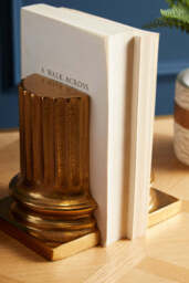 Vireo Townhouse Pillar Bookends – Gold - thumbnail 2
