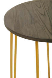Mirador Bar Table & Stool Set – Gold Finish (3Pc) - thumbnail 5