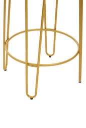 Mirador Bar Table & Stool Set – Gold Finish (3Pc) - thumbnail 4