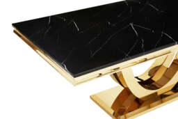 Snowdrop Dining Table – Black Marble (Rectangular) - thumbnail 5