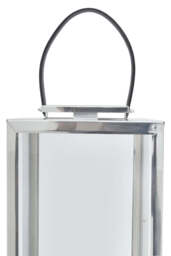 Seaville Steel Lantern – Silver with Hair-on-Leather Handle (Large) - thumbnail 5