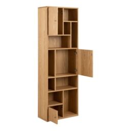 Rangoon 3 Door Bookcase in Oak - thumbnail 3