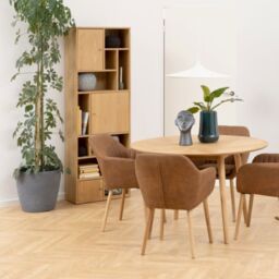 Rangoon 3 Door Bookcase in Oak - thumbnail 2