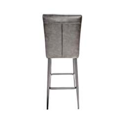Orissa Barstool Vegan Leather Grey SET OF 2 - thumbnail 4