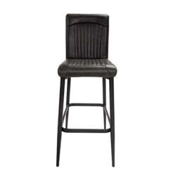 Orissa Barstool Vegan Leather Grey SET OF 2 - thumbnail 3
