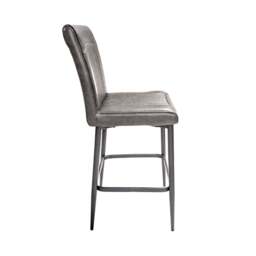 Orissa Barstool Vegan Leather Grey SET OF 2 - thumbnail 2