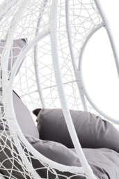Reed White Hanging Chair with Cut-Out Sides - thumbnail 5