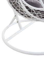 Reed White Hanging Chair with Cut-Out Sides - thumbnail 2