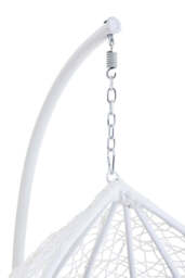 Reed White Hanging Chair with Cut-Out Sides - thumbnail 6