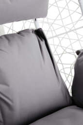 Reed White Hanging Chair with Cut-Out Sides - thumbnail 4