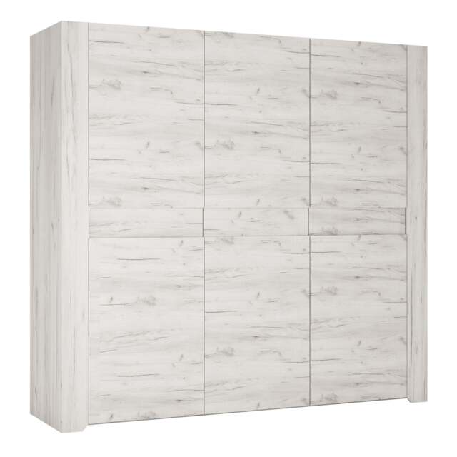 Angel Wardrobe  3 Door Modern Storage in White Finish - image 1