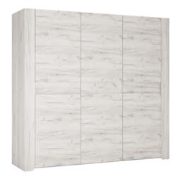 Angel Wardrobe  3 Door Modern Storage in White Finish - thumbnail 1