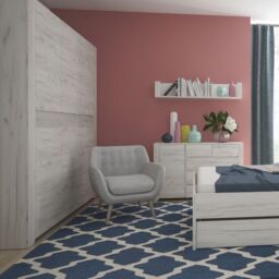 Angel Wardrobe  3 Door Modern Storage in White Finish - thumbnail 3