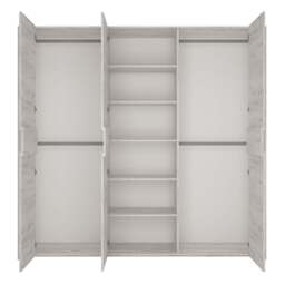 Angel Wardrobe  3 Door Modern Storage in White Finish - thumbnail 2