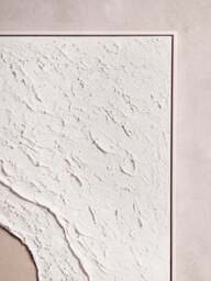 Textured Wall White Natural Art Canvas and Plaster Sundown - thumbnail 2