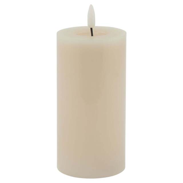Luxe Collection Melt Effect 3 x 6 Taupe LED Wax Candle - image 1