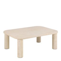 Solano Rectangular Coffee Table in Light Travertine 100x75cm - thumbnail 4