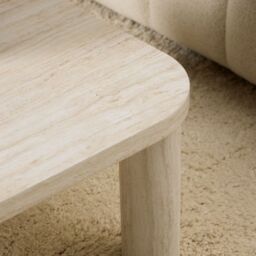 Solano Rectangular Coffee Table in Light Travertine 100x75cm - thumbnail 2