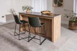 Nevoria Counter Stool Grey SET OF 2 - thumbnail 1