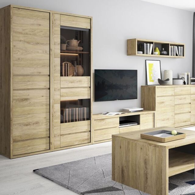 Shetland 2 Door 2 Drawer Narrow Cabinet - image 1
