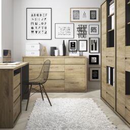 Shetland 2 Door 2 Drawer Narrow Cabinet - thumbnail 2
