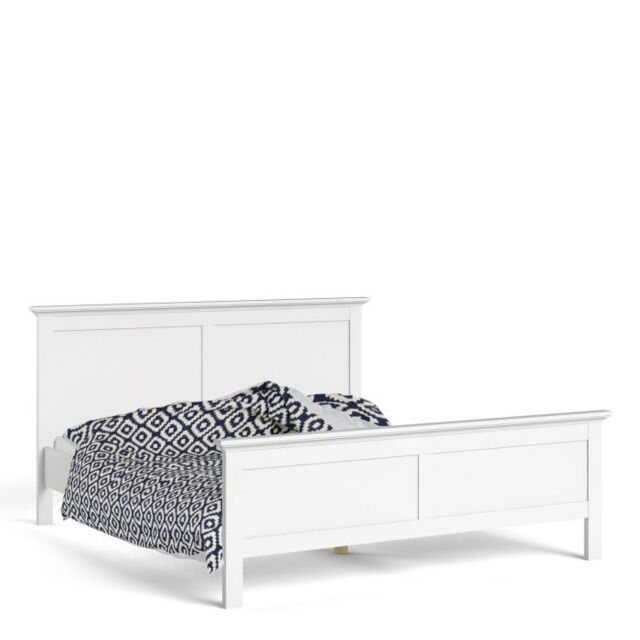 Paris Super King Bed Frame 180 x 200cm in White Finish - image 1
