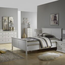 Paris Super King Bed Frame 180 x 200cm in White Finish - thumbnail 2